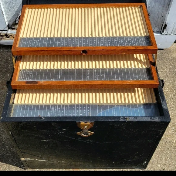 Vintage Gertsner & Sons National Cabinet Co. Machinist Travel Dental Tool Chest - Picture 4 of 10